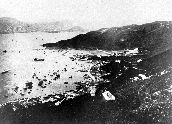 01-17-457|从湾仔对上的山坡远眺铜锣湾及北角,约摄於1905年。(1905)