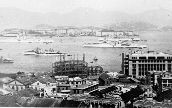 01-23-707|1930年代中期的維多利亞港,圖右是灣仔軍器廠街。(1930年代中期)
